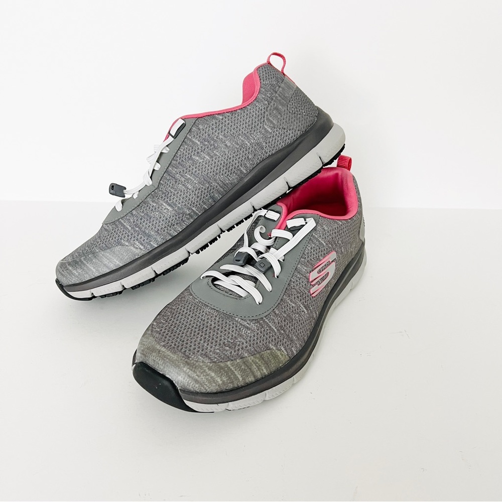Skechers Slip Resistant Air-Cooled Memory Foam Gray Sneakers